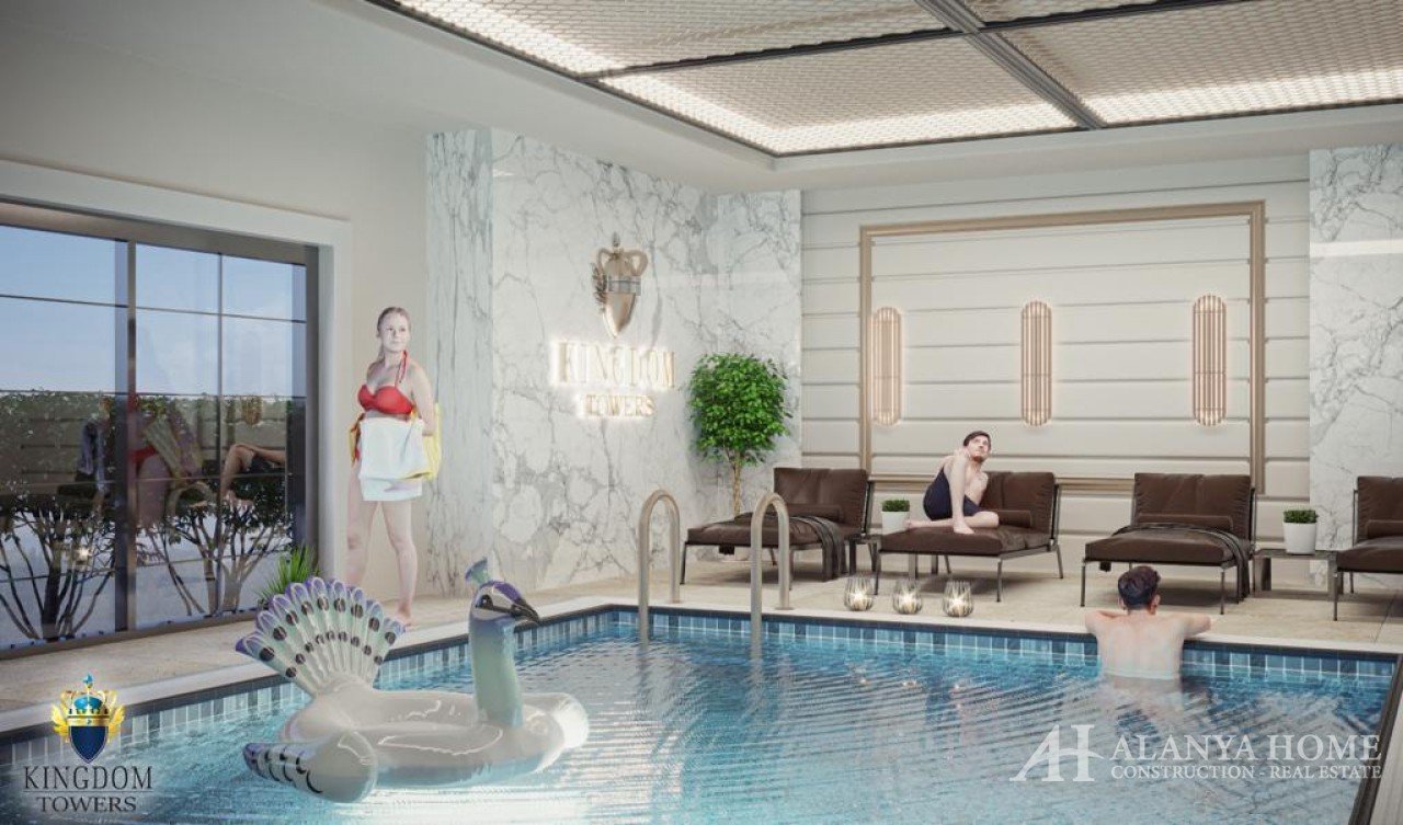 Фото покупка продажа недорогая квартира в доме жилом комплексе с крытым внутренним бассейном Алания 